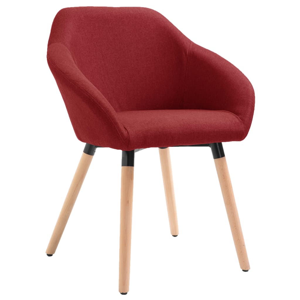 Chaise de salle à manger Tissu #couleur_rouge bordeaux