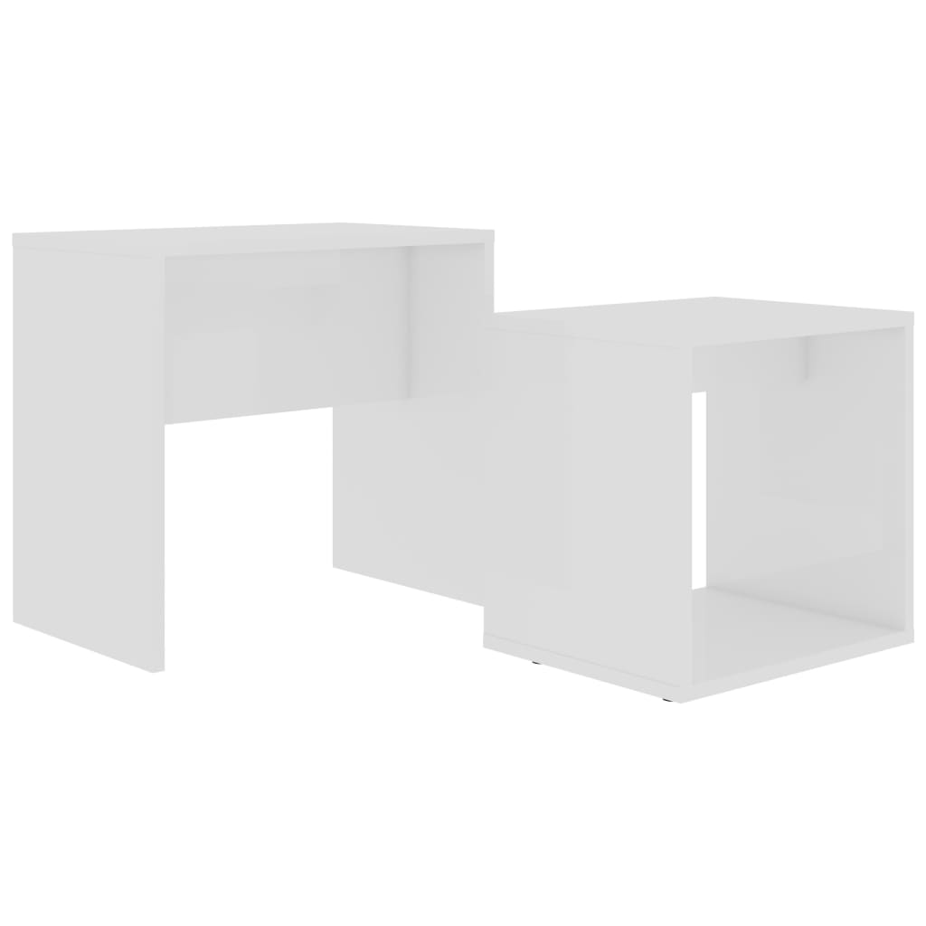 Ensemble de tables basses 48x30x45 cm Aggloméré #couleur_blanc